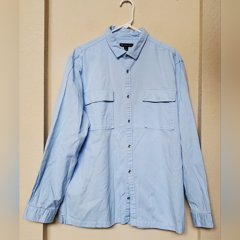 INC International Concepts Light Blue Button-Up Shirt.  Size XL